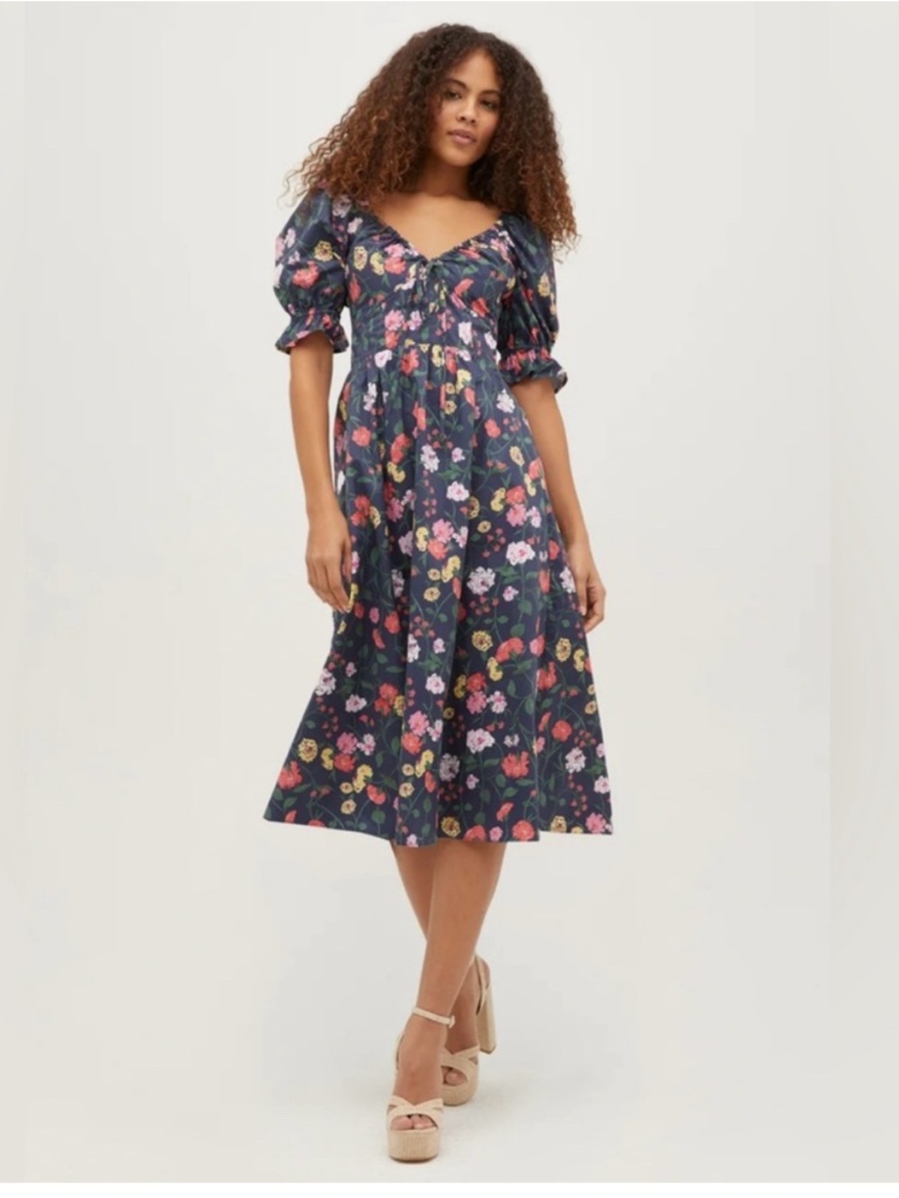 Hill House Home Navy Peony Bouquet Ophelia Nap Dress